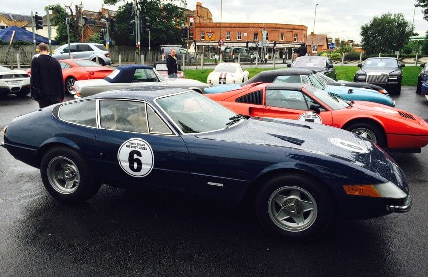 Part of the Chris Evans 'Dirty Dozen' rare and vintage cars to visit Egham for 2015 Comic Relief
