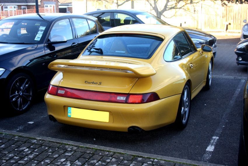Incredibly rare and classic 993 Turbo S in the car park!